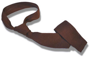 New Merc London Knitted Mod Square End 5cm Tie Brown Preview